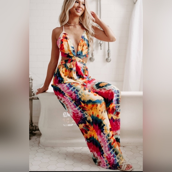 hers and mine Other - multi colored tie dye jumpsuit